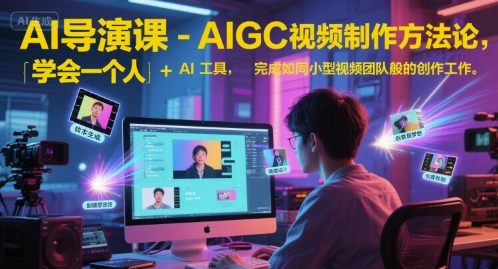 AI导演课-AIGC视频制作方法论，学会一个人+AI工具，完成如同小型视频团队般的创作工作，实现导演梦K叔网赚资源-网赚项目-副业赚钱-互联网创业-资源整合K叔网赚资源