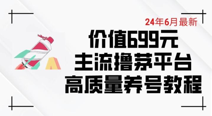 6月最新价值699的主流撸茅台平台精品养号下车攻略【揭秘】K叔网赚资源-网赚项目-副业赚钱-互联网创业-资源整合K叔网赚资源