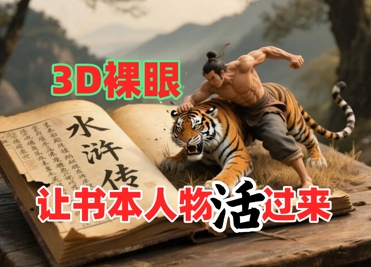 书本人物裸眼3D视频，新的玩法，流量超猛，保姆级教程K叔网赚资源-网赚项目-副业赚钱-互联网创业-资源整合K叔网赚资源