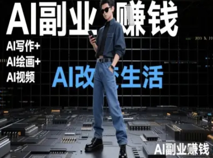AI改变生活(Ai写作+AI绘画+Ai视频)，AI副业挣钱K叔网赚资源-网赚项目-副业赚钱-互联网创业-资源整合K叔网赚资源
