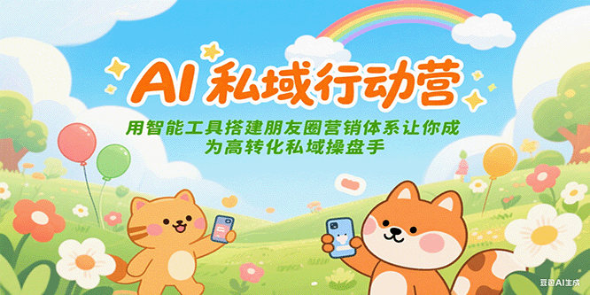 AI私域行动营：用智能工具搭建朋友圈营销体系让你成为高转化私域操盘手K叔网赚资源-网赚项目-副业赚钱-互联网创业-资源整合K叔网赚资源