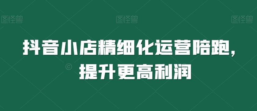 抖音小店精细化运营陪跑，提升更高利润K叔网赚资源-网赚项目-副业赚钱-互联网创业-资源整合K叔网赚资源