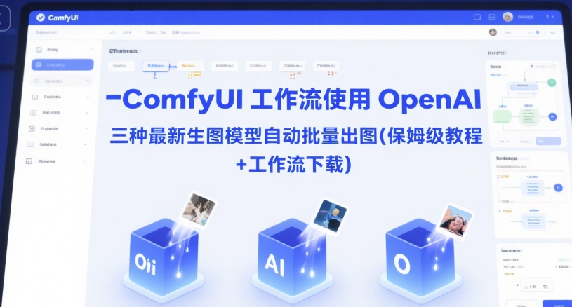 ComfyUI 工作流使用 OpenAI 三种最新生图模型自动批量出图(保姆级教程+工作流下载)K叔网赚资源-网赚项目-副业赚钱-互联网创业-资源整合K叔网赚资源