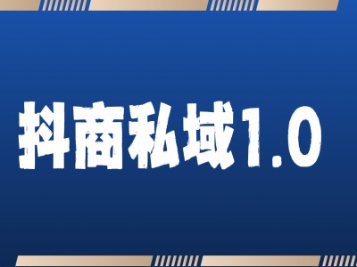 抖商服务私域1.0，抖音引流获客详细教学K叔网赚资源-网赚项目-副业赚钱-互联网创业-资源整合K叔网赚资源
