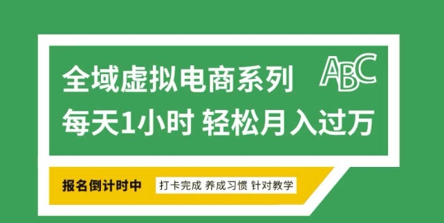 全域虚拟电商变现系列，通过平台出售虚拟电商产品从而获利K叔网赚资源-网赚项目-副业赚钱-互联网创业-资源整合K叔网赚资源