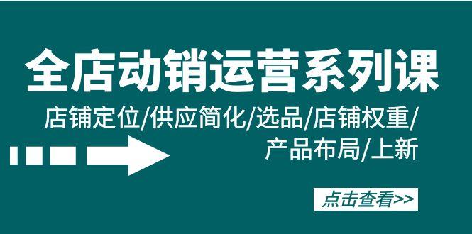 (9845期)全店·动销运营系列课：店铺定位/供应简化/选品/店铺权重/产品布局/上新K叔网赚资源-网赚项目-副业赚钱-互联网创业-资源整合K叔网赚资源