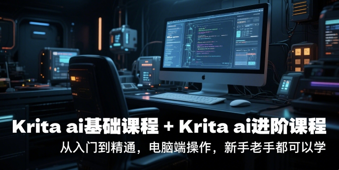 krita ai基础课程+Krita ai进阶课程，从入门到精通，电脑端操作，新手老手都可以学K叔网赚资源-网赚项目-副业赚钱-互联网创业-资源整合K叔网赚资源