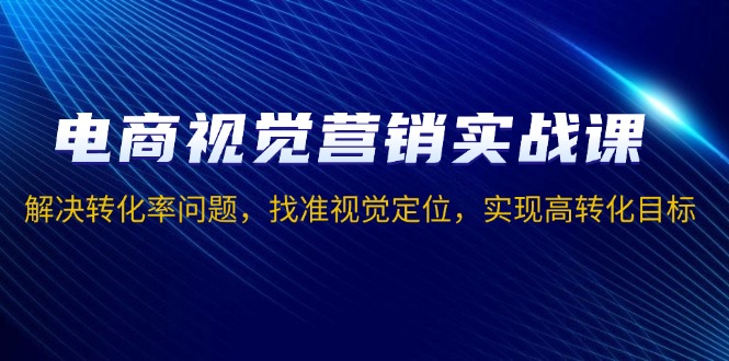 电商视觉营销实战课，解决转化率问题，找准视觉定位，实现高转化目标K叔网赚资源-网赚项目-副业赚钱-互联网创业-资源整合K叔网赚资源