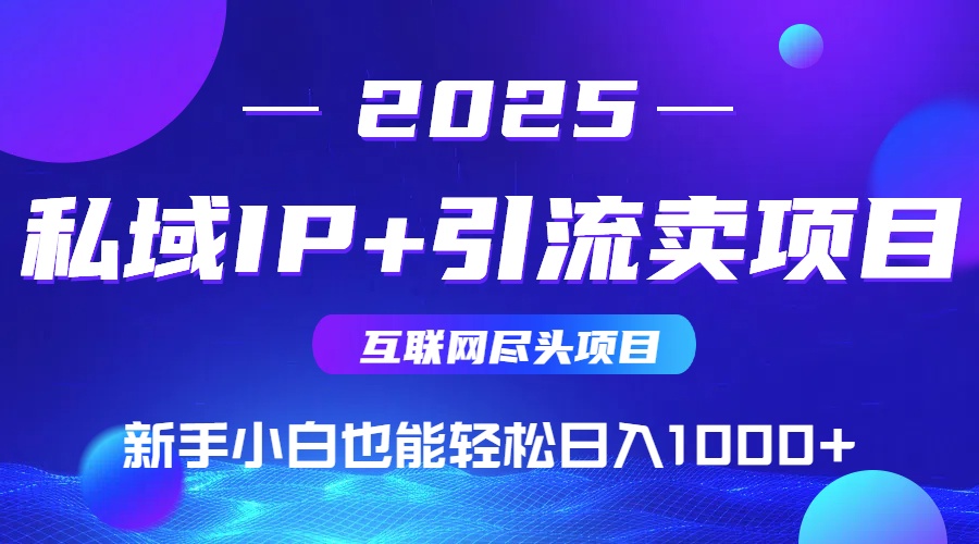 私域IP+卖项目，普通人小白也能轻松实现日入1000+K叔网赚资源-网赚项目-副业赚钱-互联网创业-资源整合K叔网赚资源