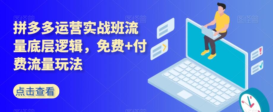 拼多多运营实战班流量底层逻辑，免费+付费流量玩法K叔网赚资源-网赚项目-副业赚钱-互联网创业-资源整合K叔网赚资源