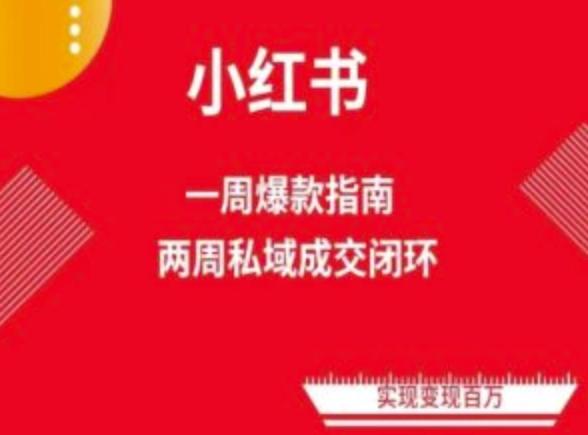 爆款小红书免费流量体系课程(两周变现)，小红书电商教程K叔网赚资源-网赚项目-副业赚钱-互联网创业-资源整合K叔网赚资源