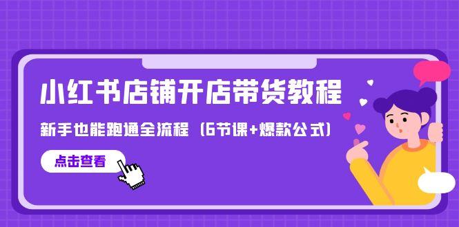 (9883期)最新小红书店铺开店带货教程，新手也能跑通全流程(6节课+爆款公式)K叔网赚资源-网赚项目-副业赚钱-互联网创业-资源整合K叔网赚资源