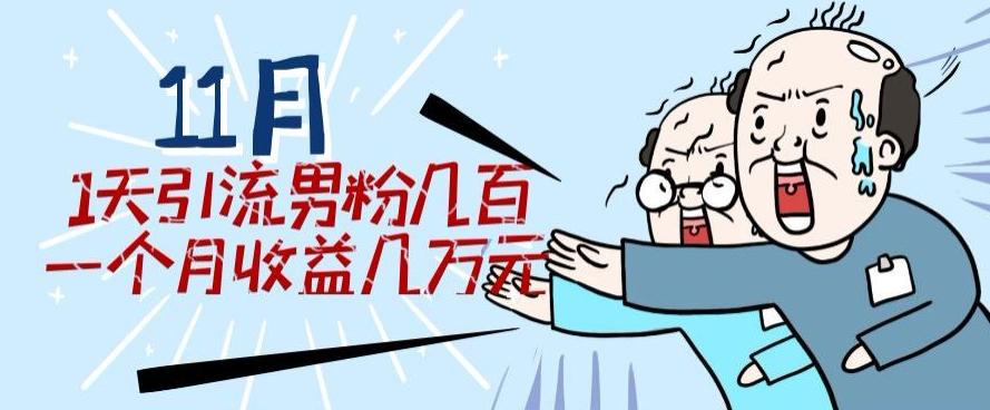 11月最新每天引流男粉300+一个月收益几万元K叔网赚资源-网赚项目-副业赚钱-互联网创业-资源整合K叔网赚资源