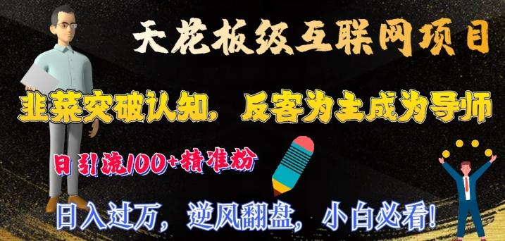 天花板级互联网项目，韭菜突破认知，反客为主成为导师，日引流100+精准粉K叔网赚资源-网赚项目-副业赚钱-互联网创业-资源整合K叔网赚资源