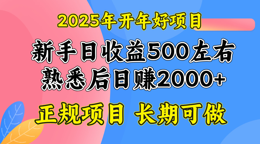 2025开年好项目，单号日收益2000左右K叔网赚资源-网赚项目-副业赚钱-互联网创业-资源整合K叔网赚资源