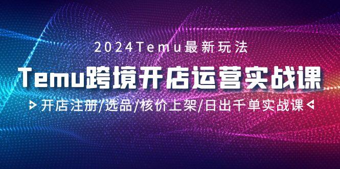 2024Temu跨境开店运营实战课，开店注册/选品/核价上架/日出千单实战课K叔网赚资源-网赚项目-副业赚钱-互联网创业-资源整合K叔网赚资源