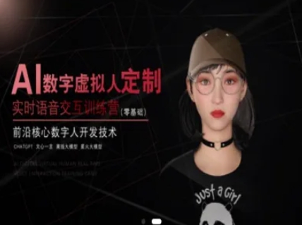 AI数字虚拟人定制，实时语音交互训练营(零基础)，前沿核心数字人开发技术K叔网赚资源-网赚项目-副业赚钱-互联网创业-资源整合K叔网赚资源