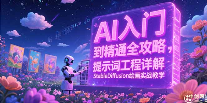 AI入门到精通全攻略，提示词工程详解，StableDiffusion绘画实战教学K叔网赚资源-网赚项目-副业赚钱-互联网创业-资源整合K叔网赚资源