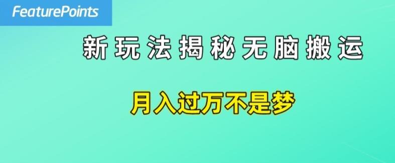 简单操作，每天50美元收入，搬运就是赚钱的秘诀【揭秘】K叔网赚资源-网赚项目-副业赚钱-互联网创业-资源整合K叔网赚资源