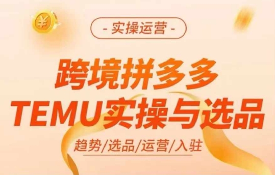 跨境拼多多TEMU实操与选品，多多temu跨境选品运营实操K叔网赚资源-网赚项目-副业赚钱-互联网创业-资源整合K叔网赚资源