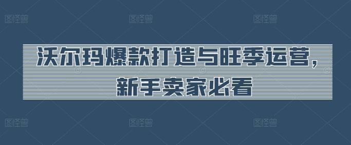 沃尔玛爆款打造与旺季运营，新手卖家必看K叔网赚资源-网赚项目-副业赚钱-互联网创业-资源整合K叔网赚资源