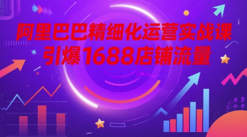 阿里巴巴精细化运营实战课，引爆1688店铺流量K叔网赚资源-网赚项目-副业赚钱-互联网创业-资源整合K叔网赚资源