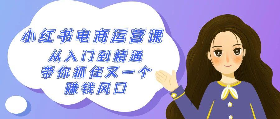 2024小红书电商运营课，从入门到精通，带你抓住又一个赚钱风口(50节课)K叔网赚资源-网赚项目-副业赚钱-互联网创业-资源整合K叔网赚资源
