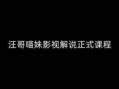 汪哥影视解说正式课程：剪映/PR教学/视解说剪辑5大黄金法则/全流程剪辑7把利器等等K叔网赚资源-网赚项目-副业赚钱-互联网创业-资源整合K叔网赚资源
