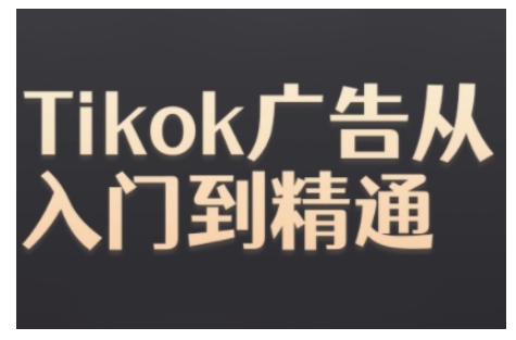 Tiktok Ads实操教程，Tiktok广告从入门到精通K叔网赚资源-网赚项目-副业赚钱-互联网创业-资源整合K叔网赚资源