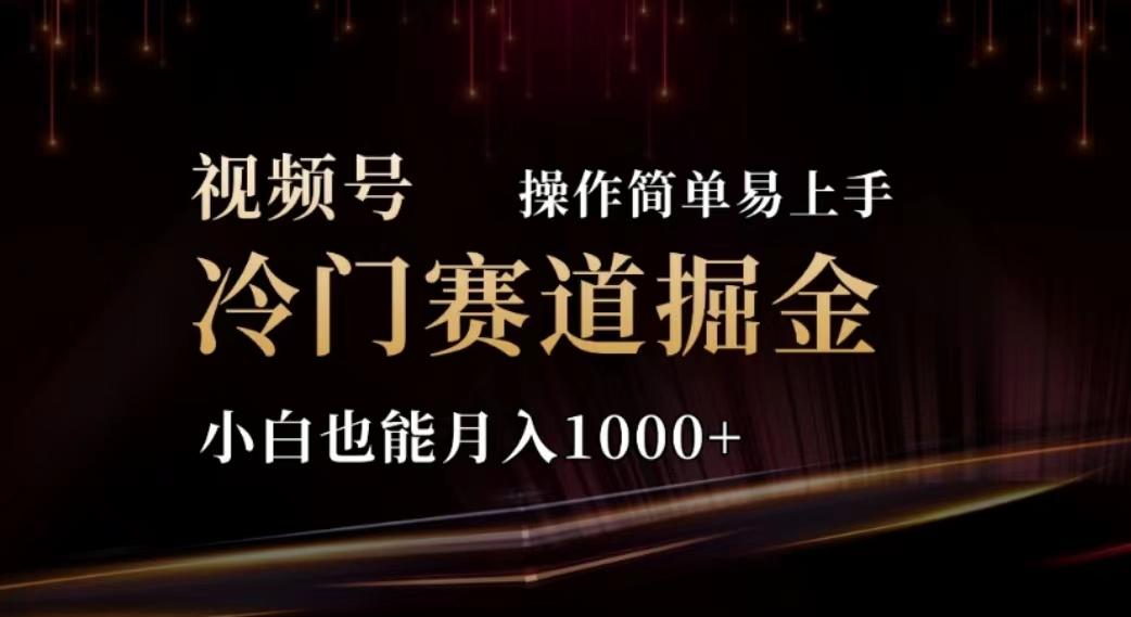 2024视频号冷门赛道掘金，操作简单轻松上手，小白也能月入1000+K叔网赚资源-网赚项目-副业赚钱-互联网创业-资源整合K叔网赚资源
