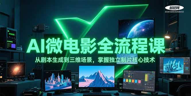 AI微电影全流程课，从剧本生成到三维场景，掌握独立制片核心技术K叔网赚资源-网赚项目-副业赚钱-互联网创业-资源整合K叔网赚资源