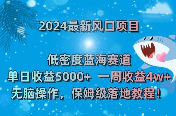 2024最新风口项目，低密度蓝海赛道，单日收益5000+，一周收益4w+！【揭秘】K叔网赚资源-网赚项目-副业赚钱-互联网创业-资源整合K叔网赚资源