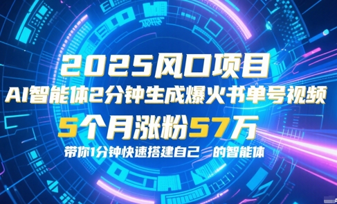 AI智能体2分钟一键生成爆火书单号原创视频，5个月涨粉57w，带你零代码1分钟搭建智能体K叔网赚资源-网赚项目-副业赚钱-互联网创业-资源整合K叔网赚资源