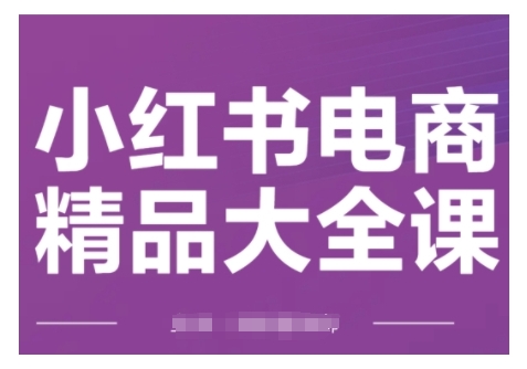 小红书电商精品大全课，快速掌握小红书运营技巧，实现精准引流与爆单目标，轻松玩转小红书电商(更新2月)K叔网赚资源-网赚项目-副业赚钱-互联网创业-资源整合K叔网赚资源