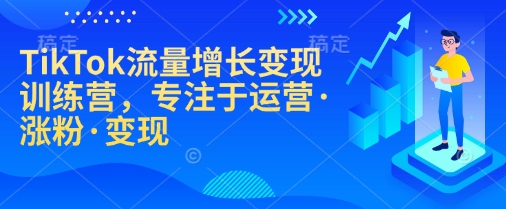 TikTok流量增长变现训练营，专注于运营·涨粉·变现K叔网赚资源-网赚项目-副业赚钱-互联网创业-资源整合K叔网赚资源