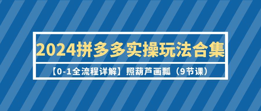 (9559期)2024拼多多实操玩法合集【0-1全流程详解】照葫芦画瓢(9节课)K叔网赚资源-网赚项目-副业赚钱-互联网创业-资源整合K叔网赚资源