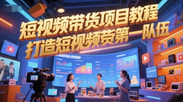 短视频带货项目教程，打造短视频带货第一队伍K叔网赚资源-网赚项目-副业赚钱-互联网创业-资源整合K叔网赚资源