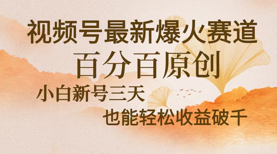 视频号最新爆火赛道，中老年粉深信不疑，百分百原创，新号三天收益轻松…K叔网赚资源-网赚项目-副业赚钱-互联网创业-资源整合K叔网赚资源