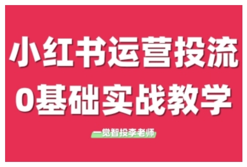 小红书运营投流，小红书广告投放从0到1的实战课，学完即可开始投放(更新)K叔网赚资源-网赚项目-副业赚钱-互联网创业-资源整合K叔网赚资源