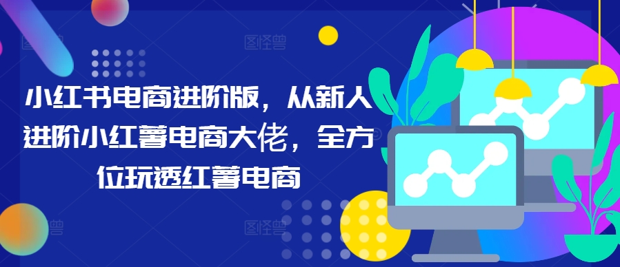 小红书电商进阶版，从新人进阶小红薯电商大佬，全方位玩透红薯电商K叔网赚资源-网赚项目-副业赚钱-互联网创业-资源整合K叔网赚资源