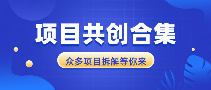 项目共创合集，从0-1全过程拆解，让你迅速找到适合自已的项目K叔网赚资源-网赚项目-副业赚钱-互联网创业-资源整合K叔网赚资源