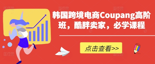 韩国跨境电商Coupang高阶班，酷胖卖家，必学课程K叔网赚资源-网赚项目-副业赚钱-互联网创业-资源整合K叔网赚资源