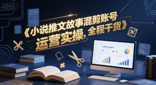 小说推文故事混剪账号运营实操，全程干货K叔网赚资源-网赚项目-副业赚钱-互联网创业-资源整合K叔网赚资源