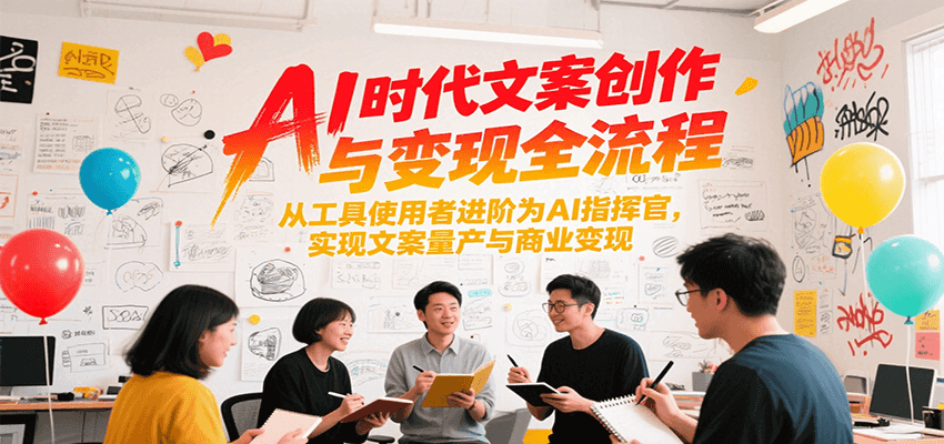 AI时代文案创作与变现全流程，从工具使用者进阶为AI指挥官，实现文案量产与商业变现K叔网赚资源-网赚项目-副业赚钱-互联网创业-资源整合K叔网赚资源