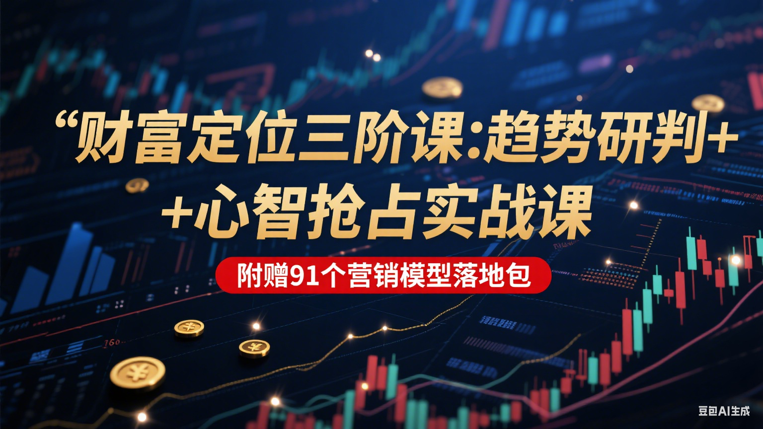 财富定位三阶：趋势研判 + 心智抢占实战课，附赠91个营销模型落地包K叔网赚资源-网赚项目-副业赚钱-互联网创业-资源整合K叔网赚资源