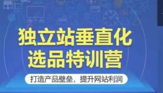 独立站垂直化选品特训营，打造产品壁垒，提升网站利润K叔网赚资源-网赚项目-副业赚钱-互联网创业-资源整合K叔网赚资源