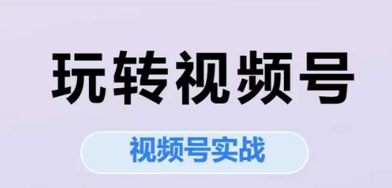 玩转视频号，视频号实战系列课K叔网赚资源-网赚项目-副业赚钱-互联网创业-资源整合K叔网赚资源