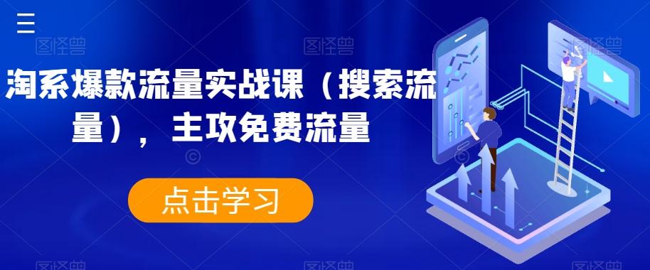 淘系爆款流量实战课（搜索流量），主攻免费流量K叔网赚资源-网赚项目-副业赚钱-互联网创业-资源整合K叔网赚资源