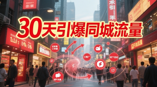 30天引爆同城流量：团购篇 认知篇 流量篇 来客篇 达人篇 老板人设IP篇 投流篇K叔网赚资源-网赚项目-副业赚钱-互联网创业-资源整合K叔网赚资源