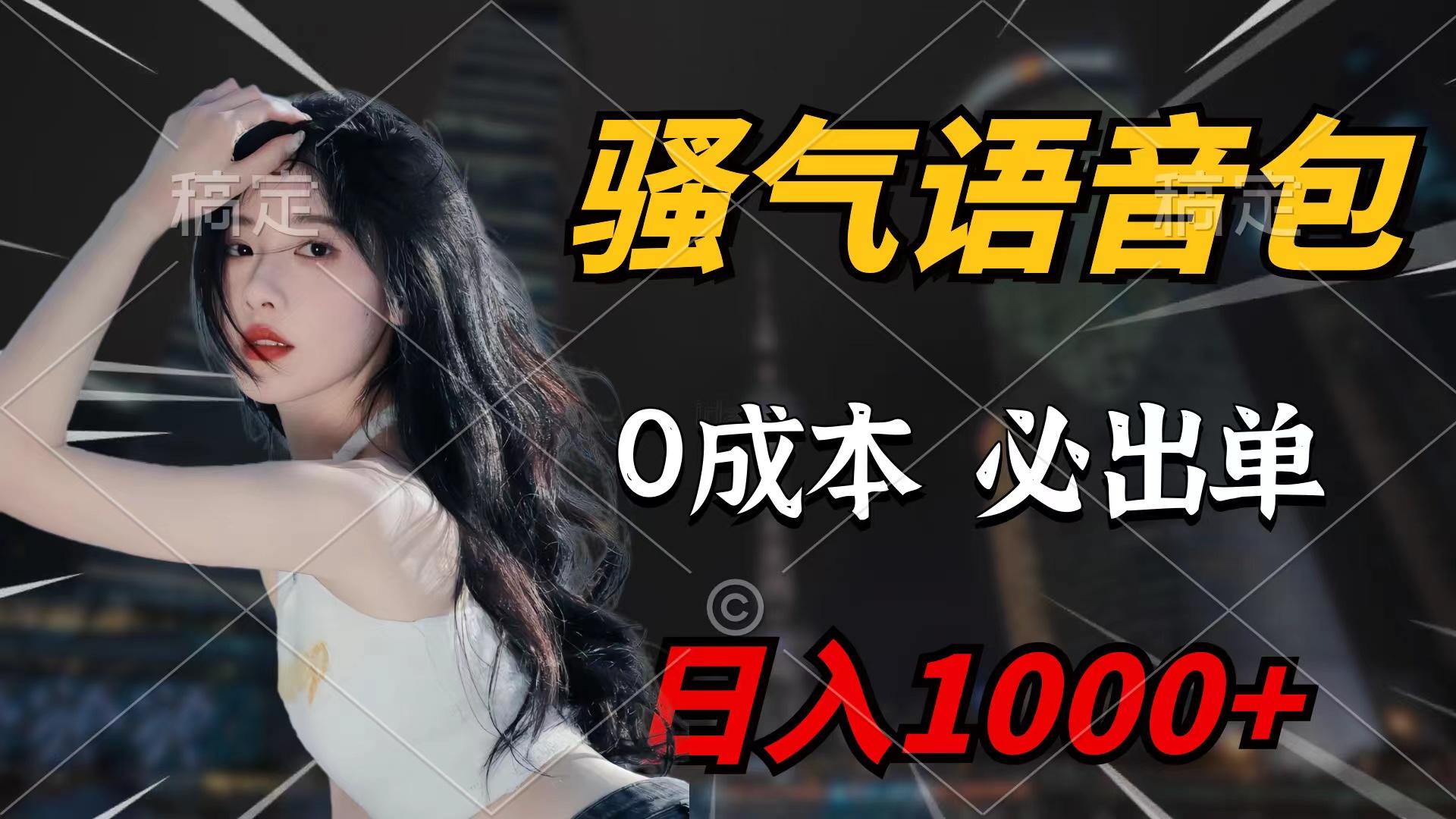 (9517期)骚气语音包，0成本一天1000+闭着眼也能出单K叔网赚资源-网赚项目-副业赚钱-互联网创业-资源整合K叔网赚资源